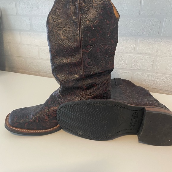 Square Toe | Size 6 | Leather Cowgirl Boots - Picture 3 of 3